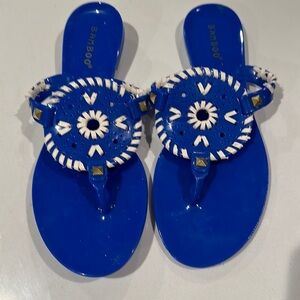 Bamboo Electric Blue Tribal Flip Flop size 7 new